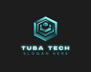 3D Tech Cube logo design