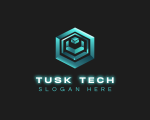 3D Tech Cube logo design