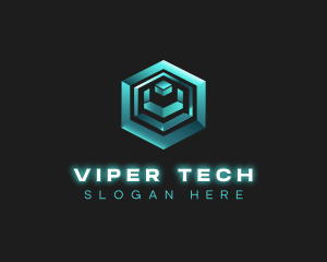 3D Tech Cube logo design