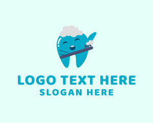 Toothbrush - Toothpaste Tooth Hygiene logo design