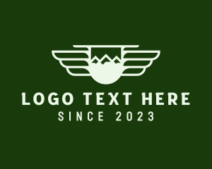 Wings - Mountain Outdoor Hiking logo design