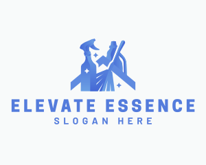 Home Cleaning Housekeeping Logo