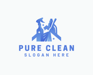 Home Cleaning Housekeeping logo design