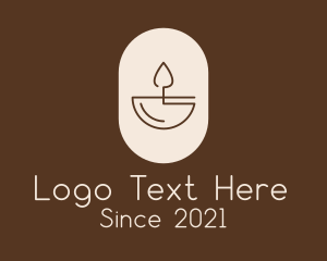 Candle - Beige Minimalist Candle logo design