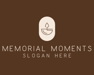 Commemoration - Beige Minimalist Candle logo design