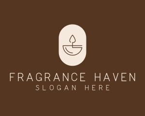 Beige Minimalist Candle logo design