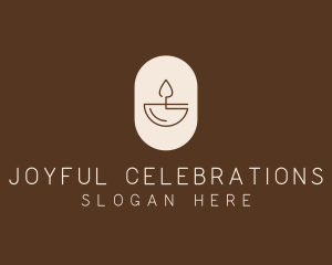 Festivity - Beige Minimalist Candle logo design