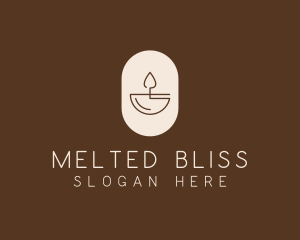 Beige Minimalist Candle logo design