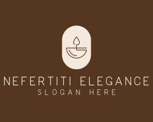 Beige Minimalist Candle logo design