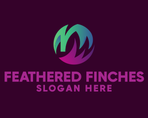 Tropical Bird Feather logo design