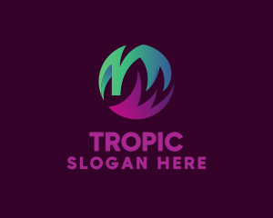 Tropical Bird Feather logo design