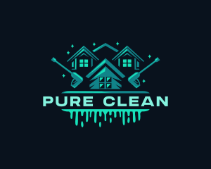 Pressure Washer Cleaning logo design