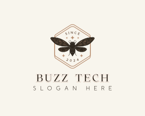 Cicada Insect Bug logo design