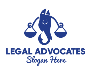 Blue Fish Law logo design