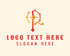 Fun - Fancy Star Letter PQ Monogram logo design