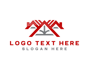 Rental - Roof Realtor Residential logo design