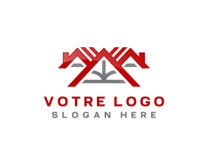 Construction - Roof Realtor Residential logo design