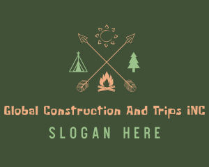 Highland - Arrow Outdoor Camping logo design