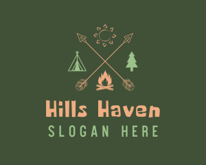 Arrow Outdoor Camping logo design