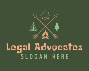 Mountain - Arrow Outdoor Camping logo design