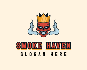 Vaping Skull Smoker logo design