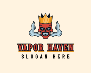 Vape - Vaping Skull Smoker logo design