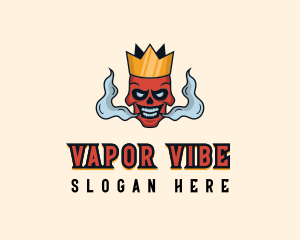 Vaporizer - Vaping Skull Smoker logo design