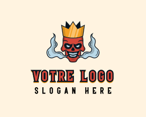 Vape - Vaping Skull Smoker logo design