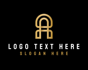 Golden - Abstract Modern Letter A logo design