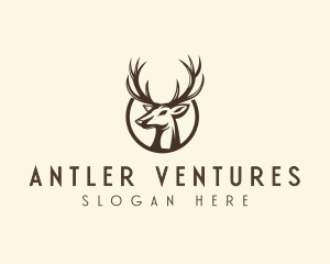 Antler - Reindeer Antler Animal logo design