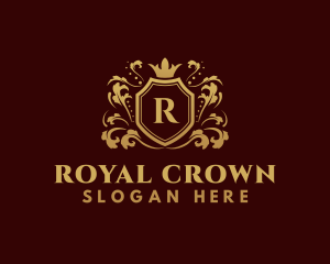 Royal Shield Crown logo design