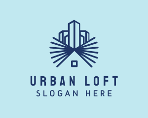 Loft - Blue Roof Building logo design