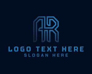 Programmer - Auto Mechanic Company Letter AR logo design