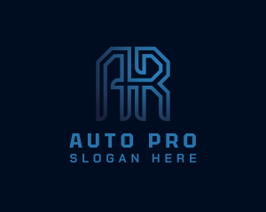 Esports - Auto Mechanic Company Letter AR logo design