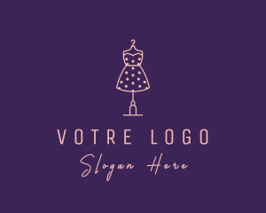 Fashion Polka Dot Dress Logo