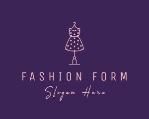 Fashion Polka Dot Dress logo design