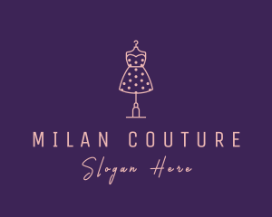 Fashion Polka Dot Dress logo design