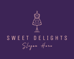 Fashion Polka Dot Dress logo design