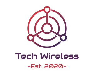 Wireless - Tech Radar Scan logo design