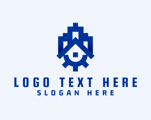 Gear - Cog House Building logo design