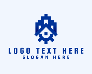 Skyscraper - Cog House Building logo design