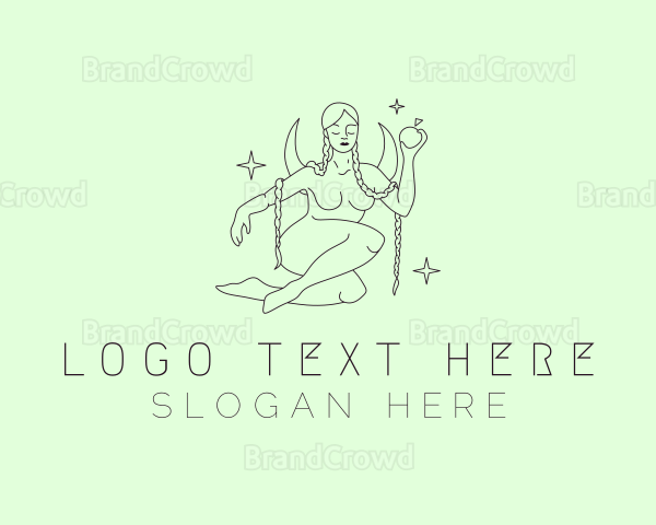 Nude Fortune Teller Woman Logo