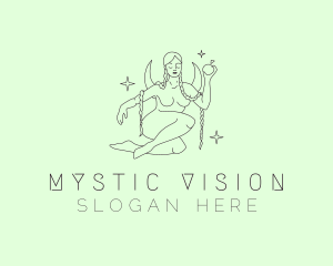 Fortune Telling - Nude Fortune Teller Woman logo design