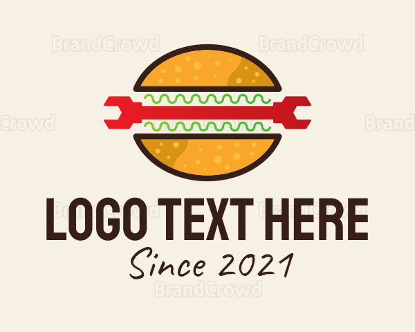 Colorful Burger Wrench Logo