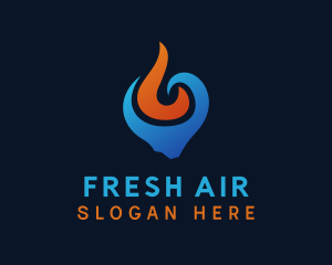 Heating & Cooling HVAC logo design