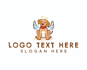 Animal Clinic - Puppy Angel Dog logo design
