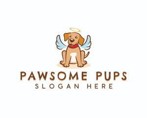 Puppy Angel Dog logo design