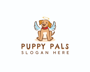 Puppy Angel Dog logo design