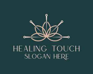 Acupuncturist - Acupuncturist Lotus Flower logo design