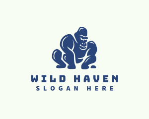 Wild Gorilla Animal logo design